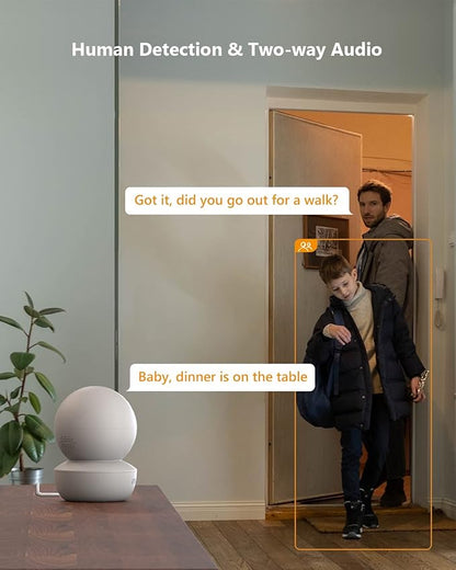 Imou 360° Security Camera Indoor with AI Human/Motion/Sound Detection, WiFi Camera Indoor Wireless 1080P for Pet/Dog/Baby, Smart Tracking, Siren, Night Vision, 2-Way Audio, Works with Alexa, 2 Pack