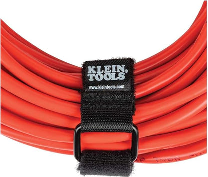 Klein Tools 450-600 Cable Organizer, Hook and Loop Cinch Strap Ties, Includes (2) 6-Inch, (2) 8-Inch, (2) 14-Inch Straps, Black