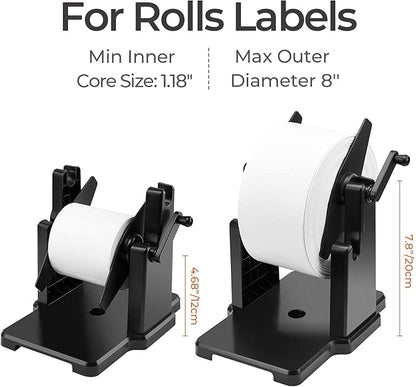MUNBYN External Rolls Label Holder, 2 in 1 Fan-Fold Stack Paper Holder for Desktop Thermal Label Printer (Pack of 2)