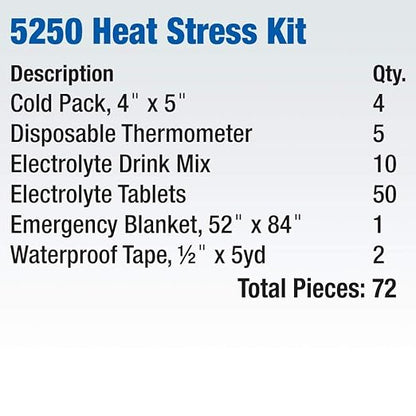 First Aid Only 5250 Heat Stress Kit, OSHA-Compliant First Aid Kit for Heat Exhaustion and Heat Stroke Prevention, 26 Pieces