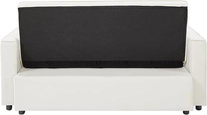 ERYE 64" W Full Size 3 in 1 Convertible Sleeper Sofabed W/Cupholders and USB Ports, Modern Velvet Upholstered Loveseat Sofa with Pull Out Sleep Couch Bed and Reclining Backrest for Home Apartment RV