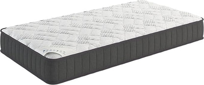 Ottomanson Twin XL 9" Hybrid Mattress - Rock Hard Feel - Made in USA - Individually Pocketed Coils & CertiPUR-US Foam - Fiberglass-Free - Bed in a Box