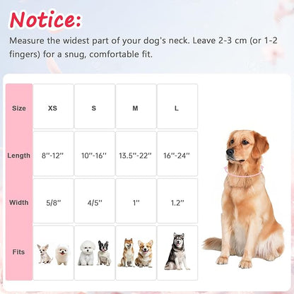Pink Dog Collar for Small Dogs, Cute Dog Collars Girl Puppy Collar with Strawberry Pattern, Adjustable Cotton Pink Collar Ideal, Daily Photos & Pet Fashion