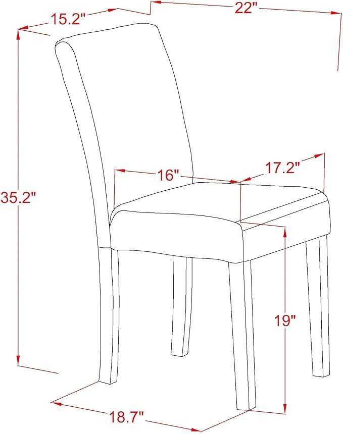 East West Furniture CAAB5-OAK-04 5 Piece Dining Table Set for 4 Includes a Rectangle Kitchen Table and 4 Light Tan Linen Fabric Parson Dining Chairs, 36x60 Inch, Oak