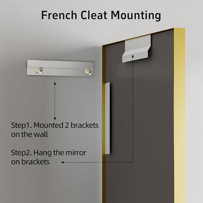 40x30 Inch Gold Bathroom Mirrors for Over Sink, Wall Mounted Mirror for Vanity Sink, Framed Wall Mirror, Rectangular Mirrors for Bathroom,Living Room, Bedroom Horizontal/Vertical