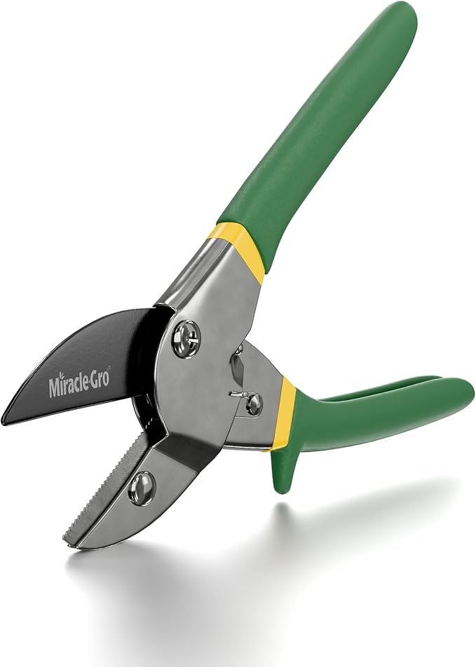 Miracle-Gro 2-Piece Pruning Shears Set – Includes 8 in. Bypass Pruner for Live Plants and 8 in. Anvil Pruner for Dry Stems – Sharp Carbon Steel Blades and Comfort Grip Handles for Garden and Yard Use