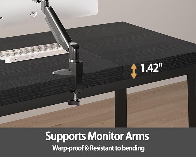 70.8 Inch Large Computer Desk, Long Gaming Table, Modern Two Person Desk Large Executive Office Desks, Double Desk at Home, Perfect for Work, Gaming, Studying, and Writing, Etc. Black.