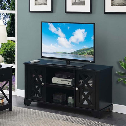 Convenience Concepts Gateway TV Stand 47.25" - Family Room Entertainment Center with Storage Cabinets and Shelves, Traditional TV Console for Living Room, Office, Black