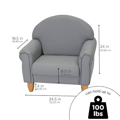 Children's Factory As We Grow Toddler Chair, Flexible Seating for Daycare or Preschool, Kids Reading Couch, Playroom Furniture, Gray