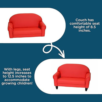 Children's Factory As We Grow Chair and Couch, Flexible Seating for Daycare or Preschool, Kids Reading Couch, Playroom Furniture, Red