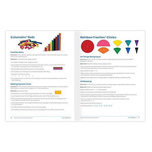 hand2mind Individual Student Manipulative Kit for Kids Ages 8-10, Individual Practice for Kids at Home Or Classroom, Easy to Follow Guide, Math Manipulative Supplies, Homeschool Supplies (Set of 4)