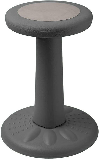 ActiveChairs Kids Wobble Stool, Flexible Classroom Seating Improves Focus, Posture & Helps ADHD/ADD. Get The Wiggles Out Active Fidget Desk Chairs, Pre-Teen 17.75" Chair, Ages 7-12, Grey