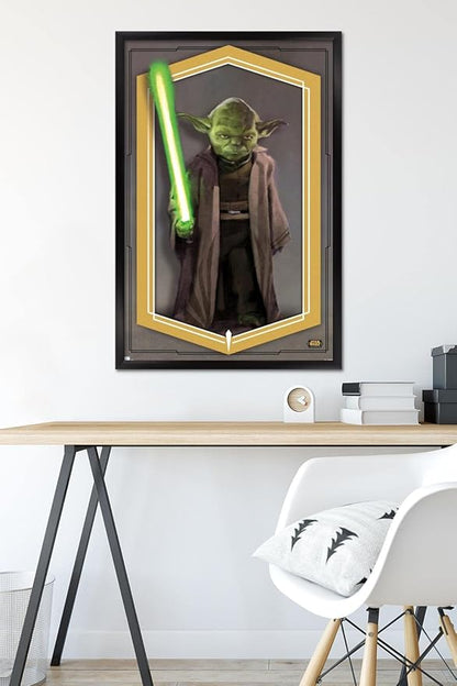 Trends International Star Wars: The High Republic - Yoda Wall Poster, 22.375" x 34", Black Framed Version