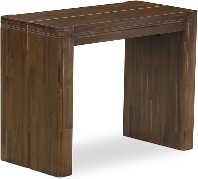 X02DA-208-12 - 5-Pc Kitchen Table Set includes an Extendable Rectangle Kitchen Table, 2 Polyester Fabric Dining Chairs and 2 Modern Benches, 39x120 Inch, Antique Walnut