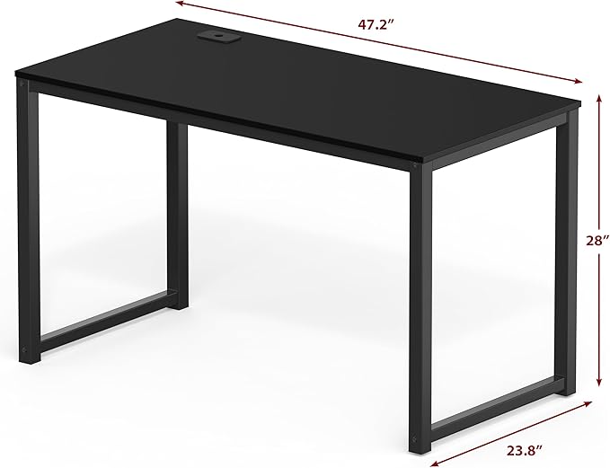 SHW 48-Inch Commercial-Grade Office Computer Desk, Black