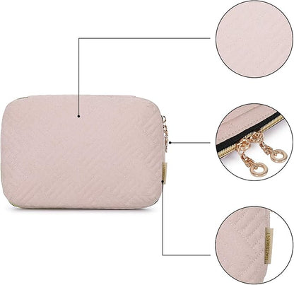 BAGSMART Large Electronics Organizer Travel Case, Travel Essentials, Cord Organizer Travel Cable Organizer Bag, Travel Accessories for Women, Pink