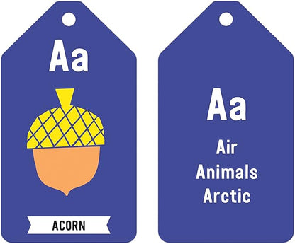 Mudpuppy ABCs of The Earth — Ring Flashcards 26 Durable Double Sided Alphabet Ecological Cards and Reclosable Ring with Colorful Art for Age 1+ Perfect for Preschool Or Travel for Teachers and Parent