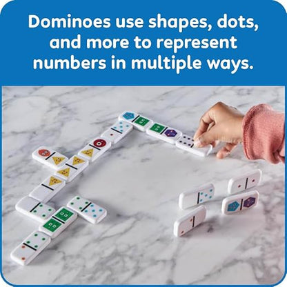 hand2mind Numberblocks Dominoes Set, Dominos for Kids, Domino & Tile Games, Toddler Matching Game, Counting Toys, Montessori Math Materials, Educational Toys for Kids, Preschool Learning Activities