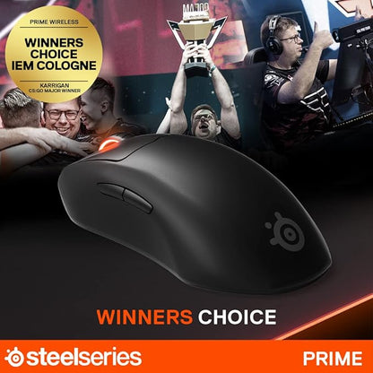 SteelSeries Esports Mini FPS Gaming Mouse Ultra Light 61g – Prime Mini Edit – 5 Programmable Buttons – 18K CPI TrueMove Pro Sensor – Magnetic Optical Switches - Customizable - RGB Lighting – PC/Mac