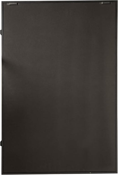 Flash Furniture Banks Jersey Display Case, Hanging PVC Tube, Velvet Lined Back, Foam Sheet Insert, Acrylic Window, Anti-Theft Lock with Keys, 24x36, Black