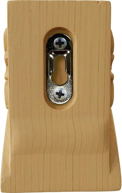 Ekena Millwork CORW02X02X04BAAL Small Acanthus Leaf Block Wood Corbels, 2 1/2"W x 2 1/4"D x 4"H, Alder