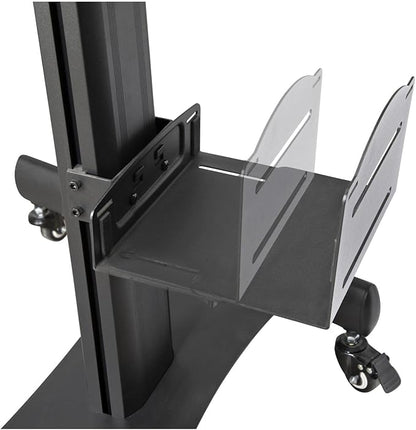 StarTech.com Mobile Workstation Cart with Monitor Mount, CPU/PC Holder, Keyboard Tray - Ergonomic Height Adjustable Desktop Cart - Rolling Mobile Standing Workstation on Wheels (WKSTNCART)