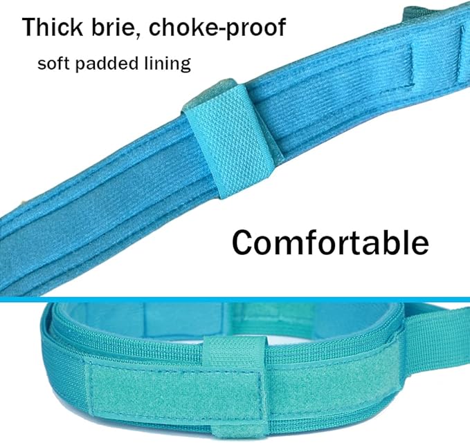 Xqpetlihai Tactical Dog Collar Adjustable Military Nylon Dog Collar with Control Handle and Heavy Duty Metal Buckle for Medium and Large Dogs (Blue,XXL)