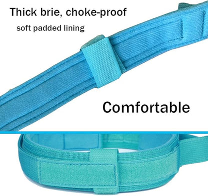 Xqpetlihai Tactical Dog Collar Adjustable Military Nylon Dog Collar with Control Handle and Heavy Duty Metal Buckle for Medium and Large Dogs (Blue,XXL)