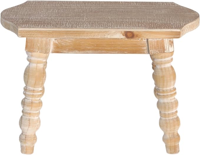 Wooden Bathroom Wood Foot Stool for Adults Kids, Bedside Step Planter Stool for Kitchen(Natural)