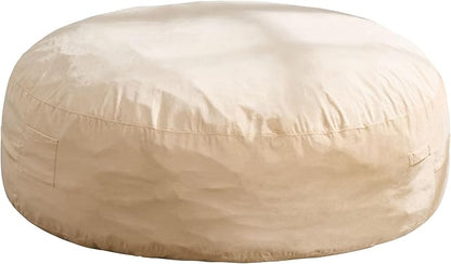 Hobestluk 6FT Bean Bag Chair Bean Bag Chairs for Adults Giant Bean Chairs with Velvet Cover, Memory Foam BeanBag Chair Fluffy BeanBag Chairs for Living Room, Bedroom- Khaki (70" x 70" x 15")