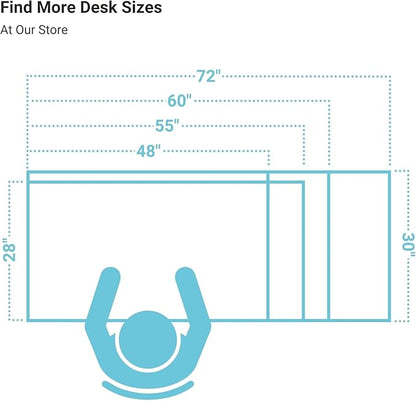 Progressive Desk Stand Up Adjustable Height Electric Standing Desk - 72" x 30" Dual Motor Table for Computer Home Office Workstation - Black Frame, Roasted Walnut Top