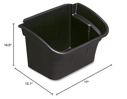 Rubbermaid Commercial Products Utility Cart 4-Gallon Bin, Black