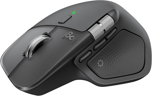 Logitech MX Master 4, Ergonomic Wireless Mouse with Advanced Performance Haptic Feedback, Ultra-Fast Scrolling, USB-C Charging, Bluetooth, Windows, MacOS - Graphite