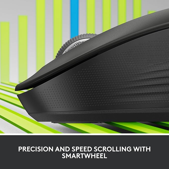 Logitech Signature M550 L Full Size Wireless Mouse - for Large Sized Hands, 2-Year Battery, Silent Clicks, Bluetooth, Multi-Device Compatibility - Black