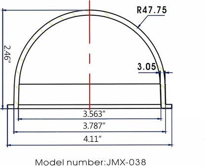 JMX Acrylic/PC CCTV Replacement Clear Camera Dome Cover Security Camera Housing Pet Dog Fence Window Skylight Window (3.8 Inches, Transparent)