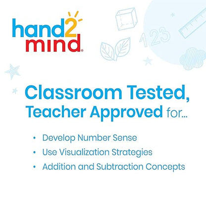 hand2mind Rekenrek Pop-Up Learning Activity Center, Math Games for Kids, Abacus for Kids Math, Math Manipulatives, Montessori Materials for Preschool, Kindergarten Homeschool Supplies