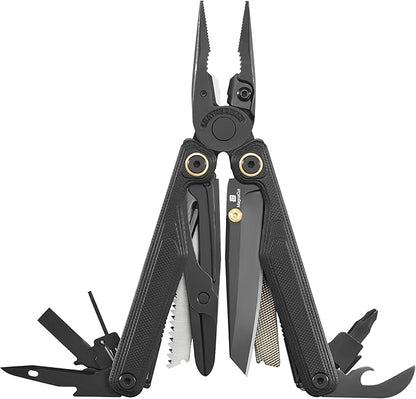 LEATHERMAN, Wave Alpha – 16-in-1 Multi-Tool with MagnaCut® Blade, G10 Handles & Full-Size Scissors, Obsidian