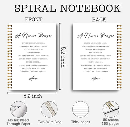Nurse Nursing Notebook - Nurse Appreciation Gifts, Registered Nurse RN Gifts, School Nurse Gifts, Nurse Practitioner Gifts, Nurse Office Supplies, a Nurse's Prayer Spiral Notebook 5.5x8.3