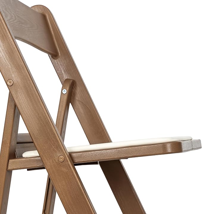 Flash Furniture Hercules Folding Resin– 2 Pack 800LB Weight Capacity Event Chair, Set of 2, Chestnut