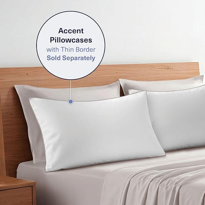 Kickoff Viscose Bamboo Sheets Twin Size 3-pc 100% Organic Bamboo Viscose Bed Cooling Sheets Twin Size Set Cool Bedding for hot Sleepers Sheet, Flat, Fitted, Pillowcase (Dove Grey, T)
