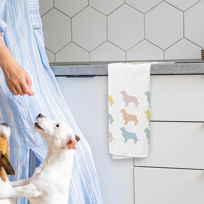 Golden Retriever Gifts - Dog Kitchen Towels, Golden Retriever Decor, 1624 Inches