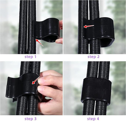 SUQ I OME Pack of 10 Outdoor Patio Garden Wicker Rattan Furniture Aligment Sofa Rattan Chair Fastners Clip Sectional Connector - Non Slip (1.74 inches,Small)