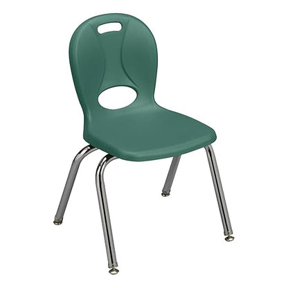 Learniture Structure Series School Chairs, 14" Seat Height, Green, LNT-114-CSW-GN (Pack of 4)