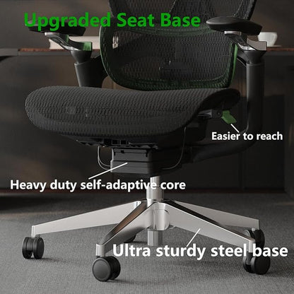 Ergonomic Office Chair, Mesh Home Office Desk Chair with Adjustable Lumbar Support, Big and Tall Gaming Chair with 4D Headrest, 5D Armrest,90-130°Tilt, BIFMA Certified, Model Zen (Purple)