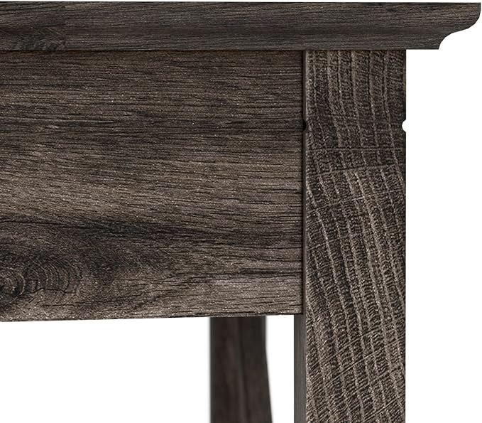 Bush Furniture Key West 48W Writing Desk in Dark Gray Hickory
