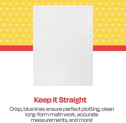 School Smart Graph Paper, 1/2 Inch Rule, 9 x 12 Inches, White, Pack of 500