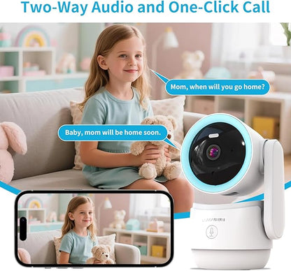 2K Pan/Tilt Security Camera, Smart WiFi Indoor Cameras for Home Security with AI Motion Detection, Dual-Band Wi-Fi (5G/4G) Camera with Phone App, 2-Way Audio, 24/7, Siren, TF/Cloud Storage (Blue)
