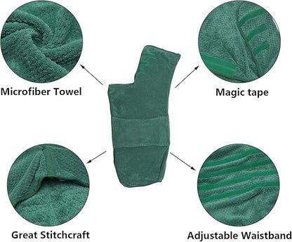 Geyecete Dog Bathrobe Towel Dog Drying Coat-Dry Fast Dog Bag-Pineapple Grid Fast Drying Super Absorbent Pet Dog Bath Robe Towel-Green-3XL