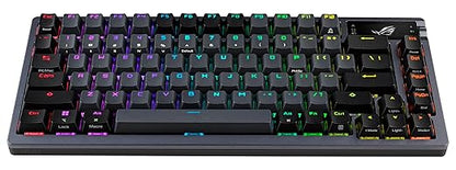 ASUS ROG Azoth Wireless Mechanical Gaming Keyboard – 75% TKL, Tri-Mode Connectivity, Hot Swappable Pre-lubed ROG NX Storm Clicky Switches, PBT Keycaps, RGB, OLED Display, PC/Mac Support - Black