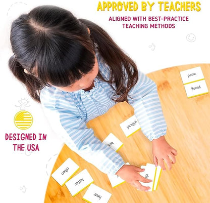 Merka 1st Grade Sight Words Flash Cards – 150 Plastic Dry-Erase Cards, Ages 5+ – 8 Color-Coded Sets for Reading & Phonics Practice